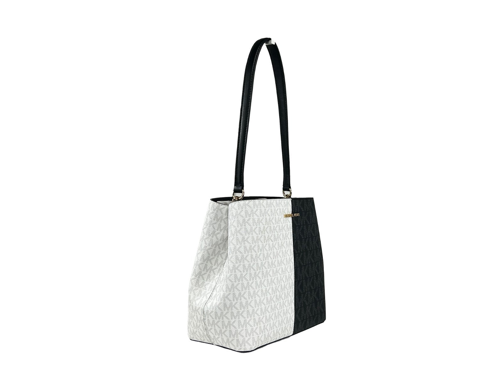 Michael Kors Black Multi Pratt Signature Bucket Bag