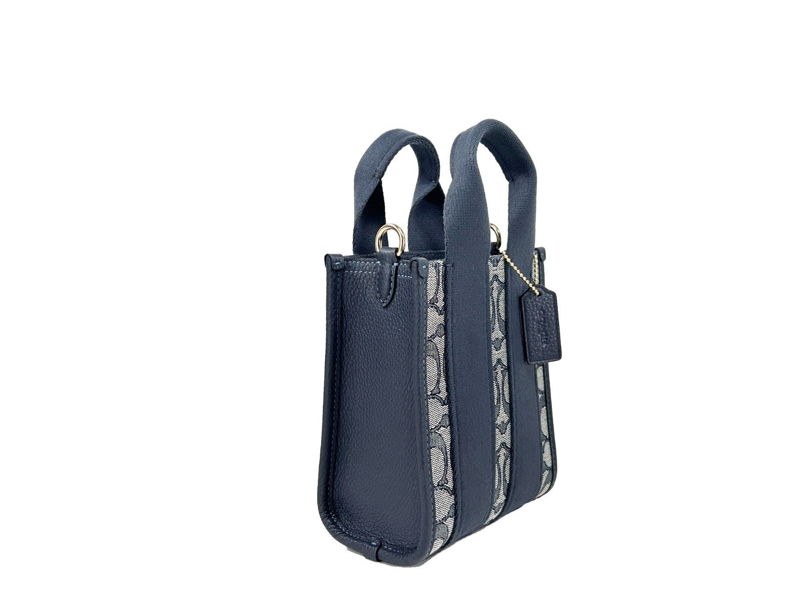 Coach Smith Mini Tote Bag in Midnight Navy Leather