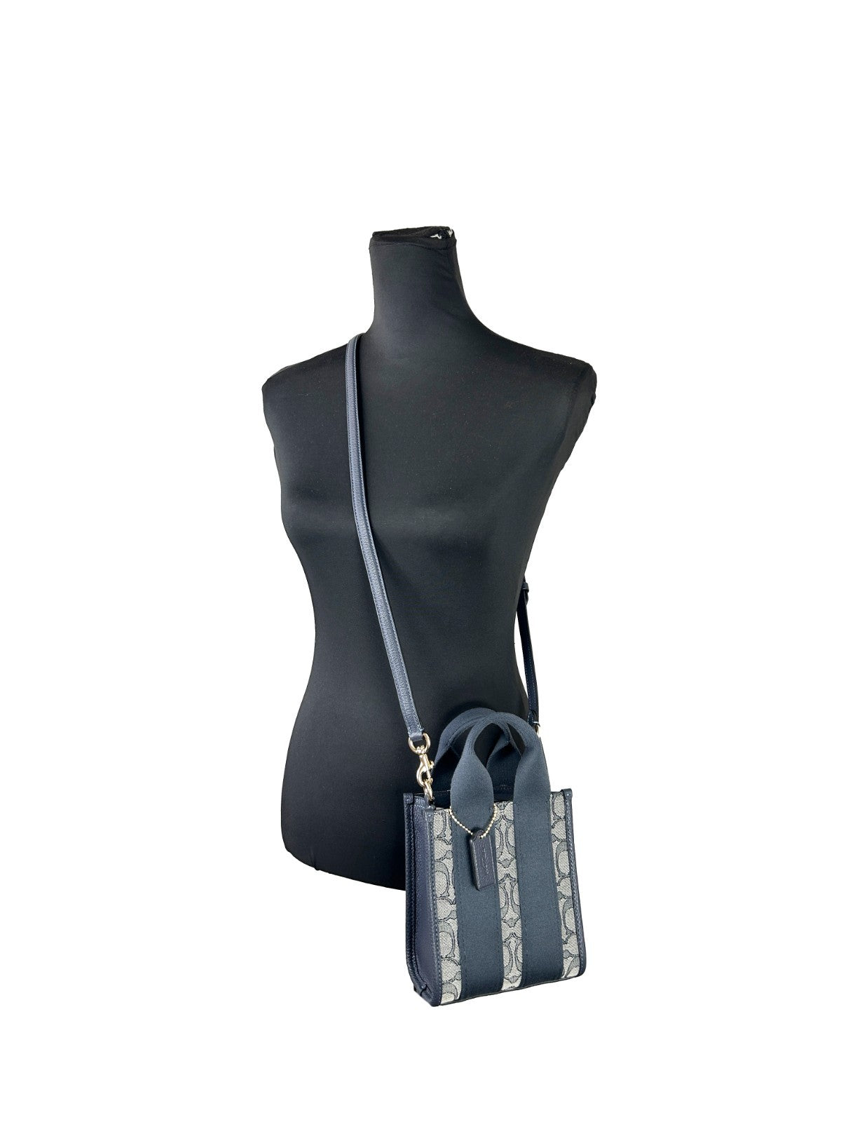 Coach Smith Mini Tote Bag in Midnight Navy Leather