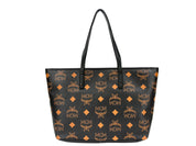 MCM Black Leather Shoulder Tote Bag