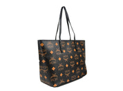 MCM Black Leather Shoulder Tote Bag