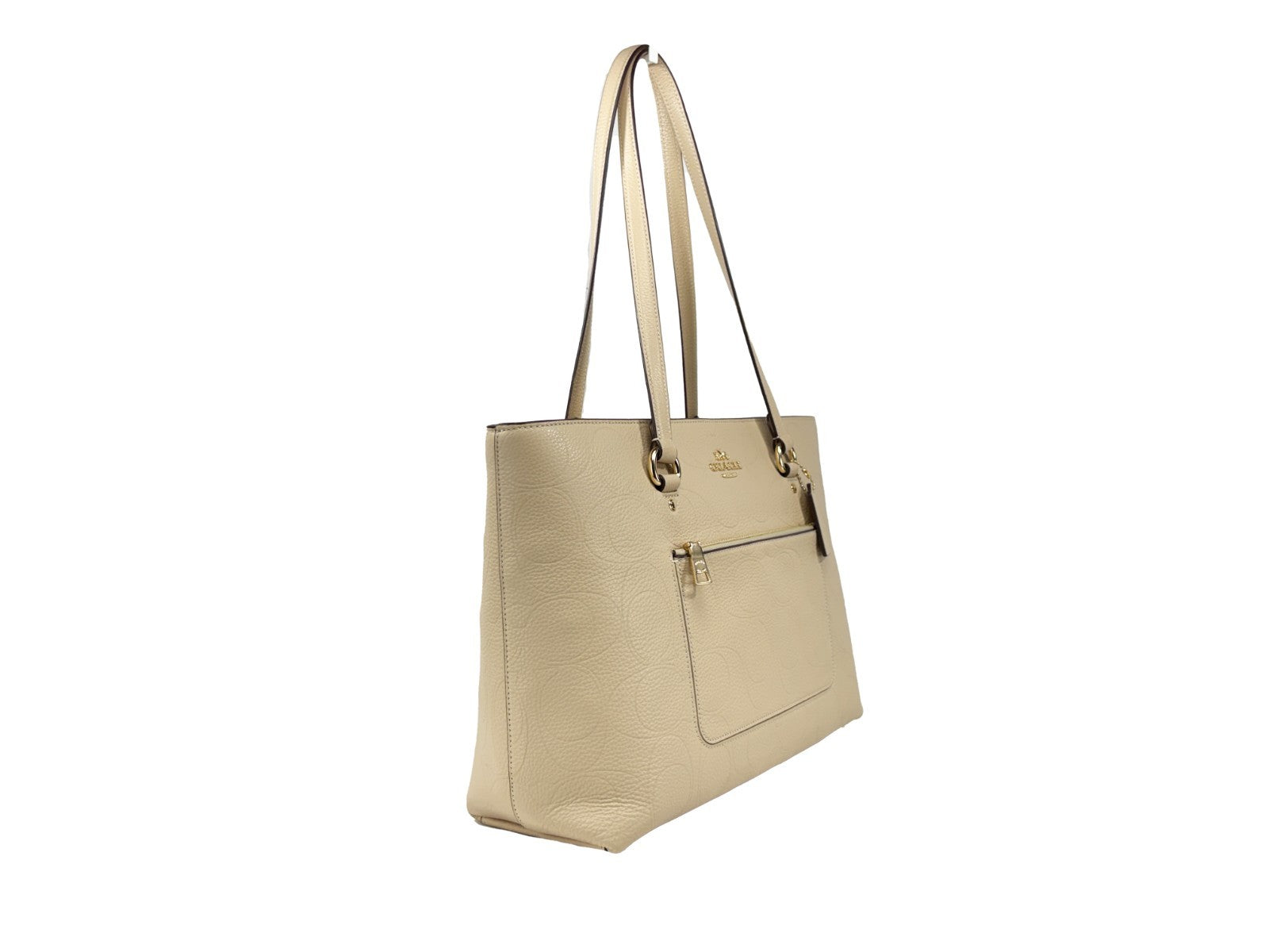 COACH Station Tote-väska i läder (färgen Golden Oat)