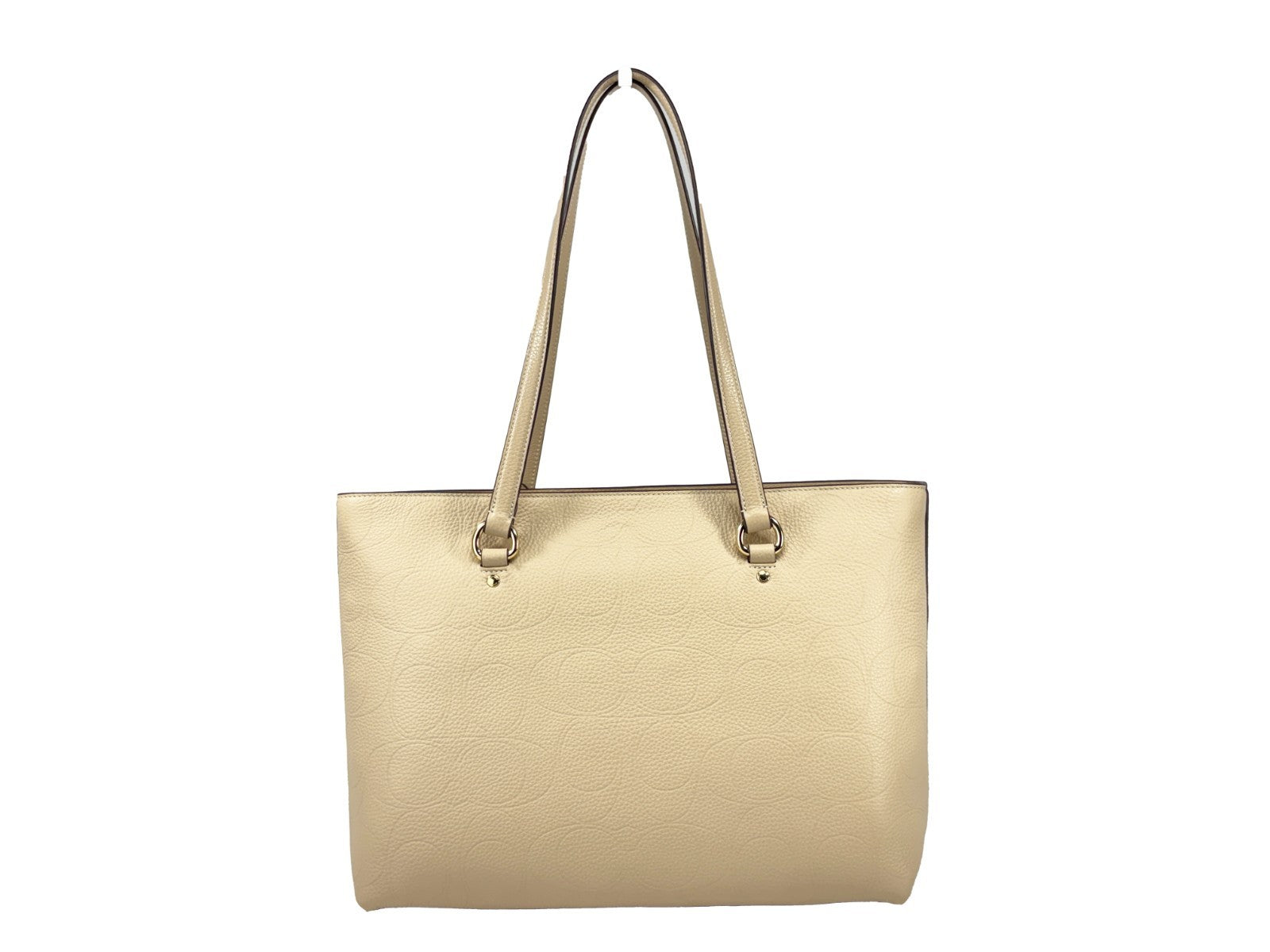 COACH Station Tote-väska i läder (färgen Golden Oat)