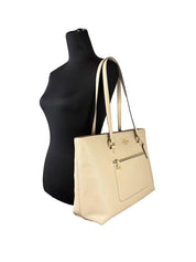 COACH Station Tote-väska i läder (färgen Golden Oat)