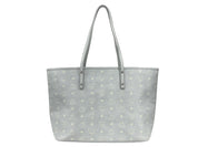 MCM Aren axelremsväska i läder, Misty Grey