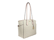 Michael Kors Marilyn Medelstor Signatur Vanilla Tygkasse