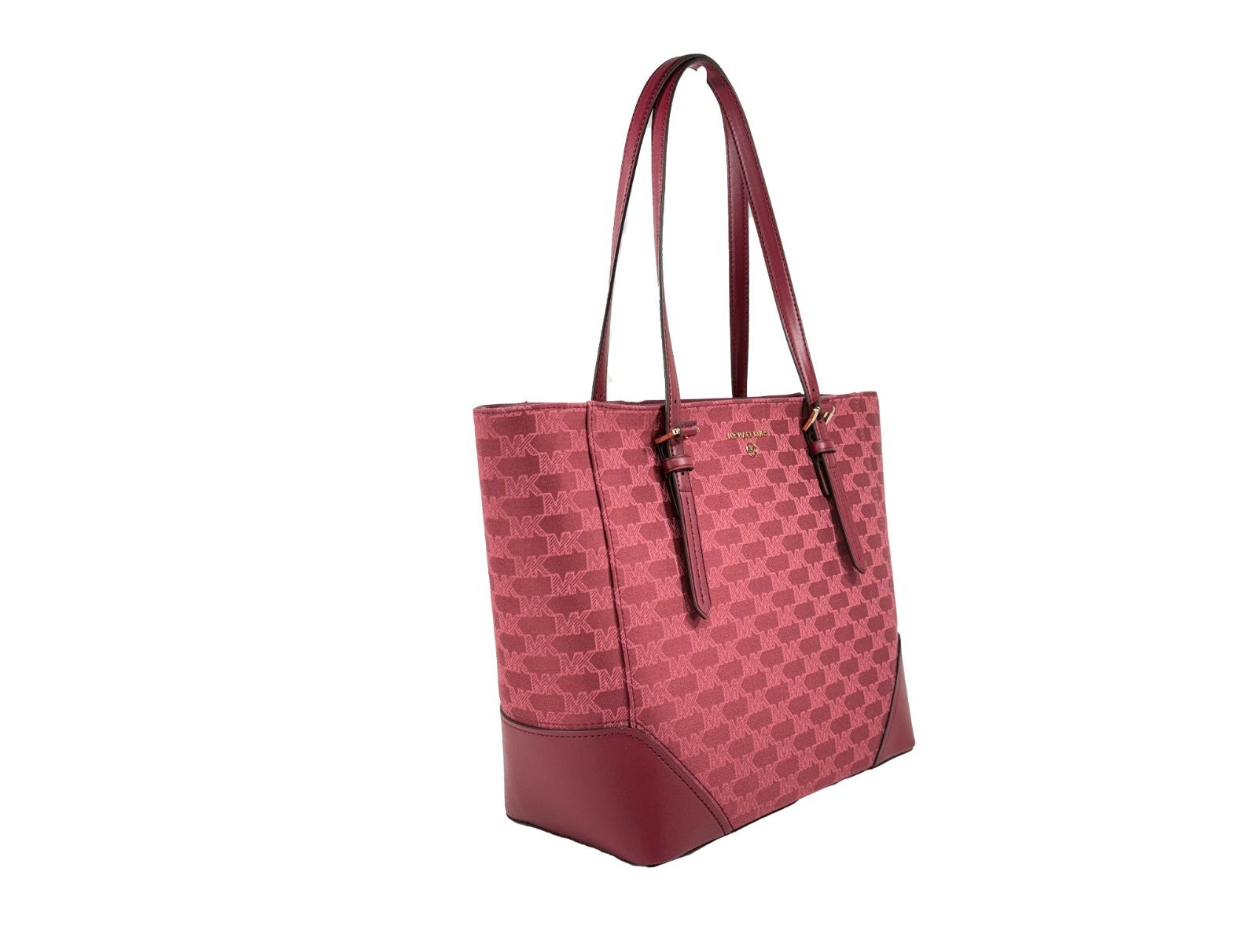 Michael Kors Aria stor tyg- och läderväska