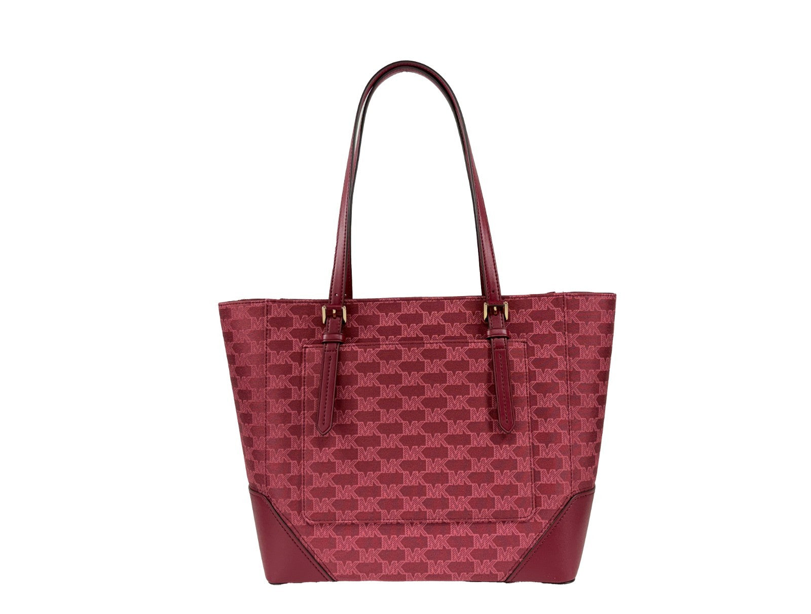 Michael Kors Aria stor tyg- och läderväska