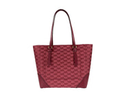 Michael Kors Aria stor tyg- och läderväska