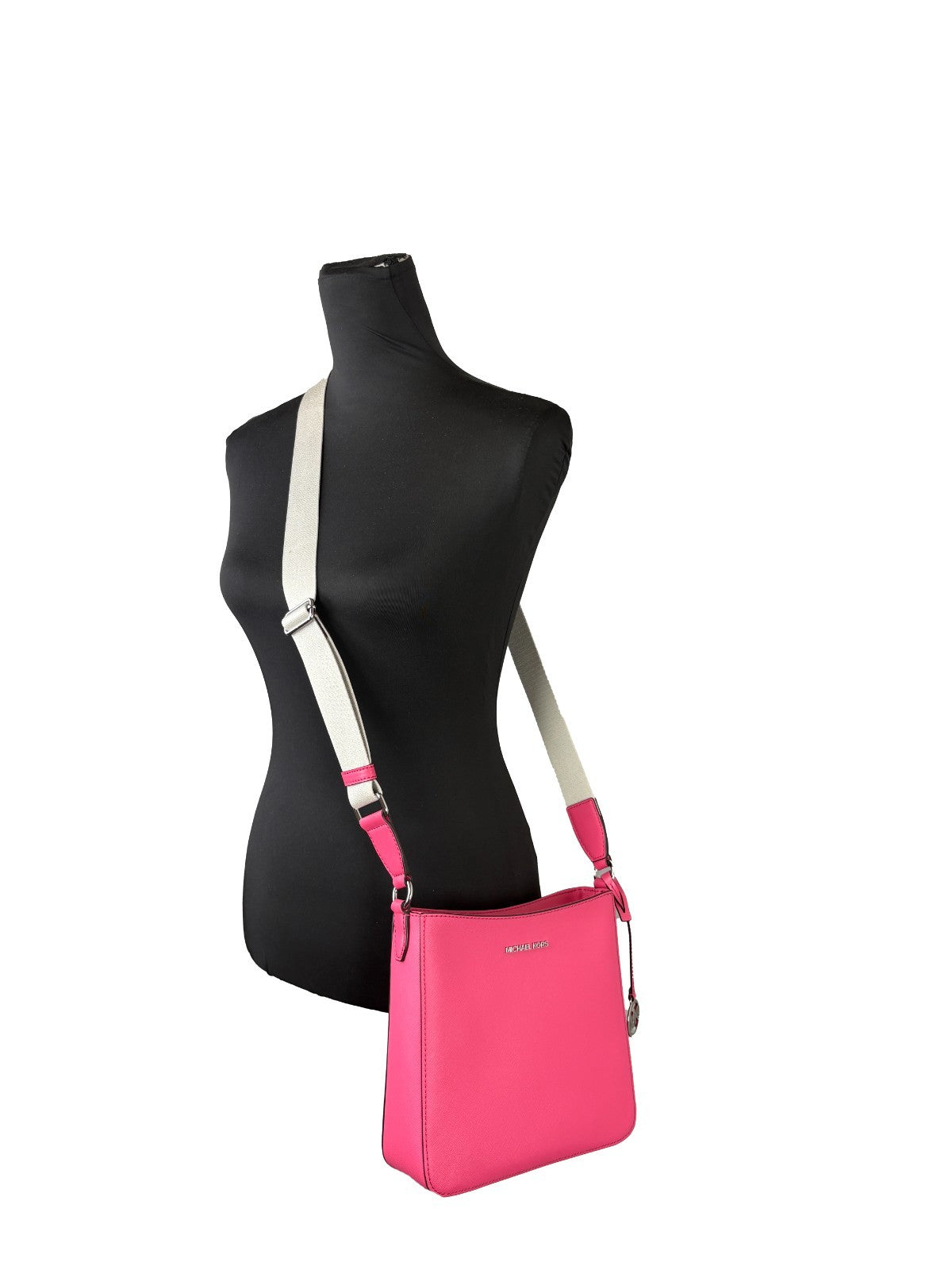 Michael Kors Jet Set Small Hibiscus Saffiano Leather Crossbody Bag