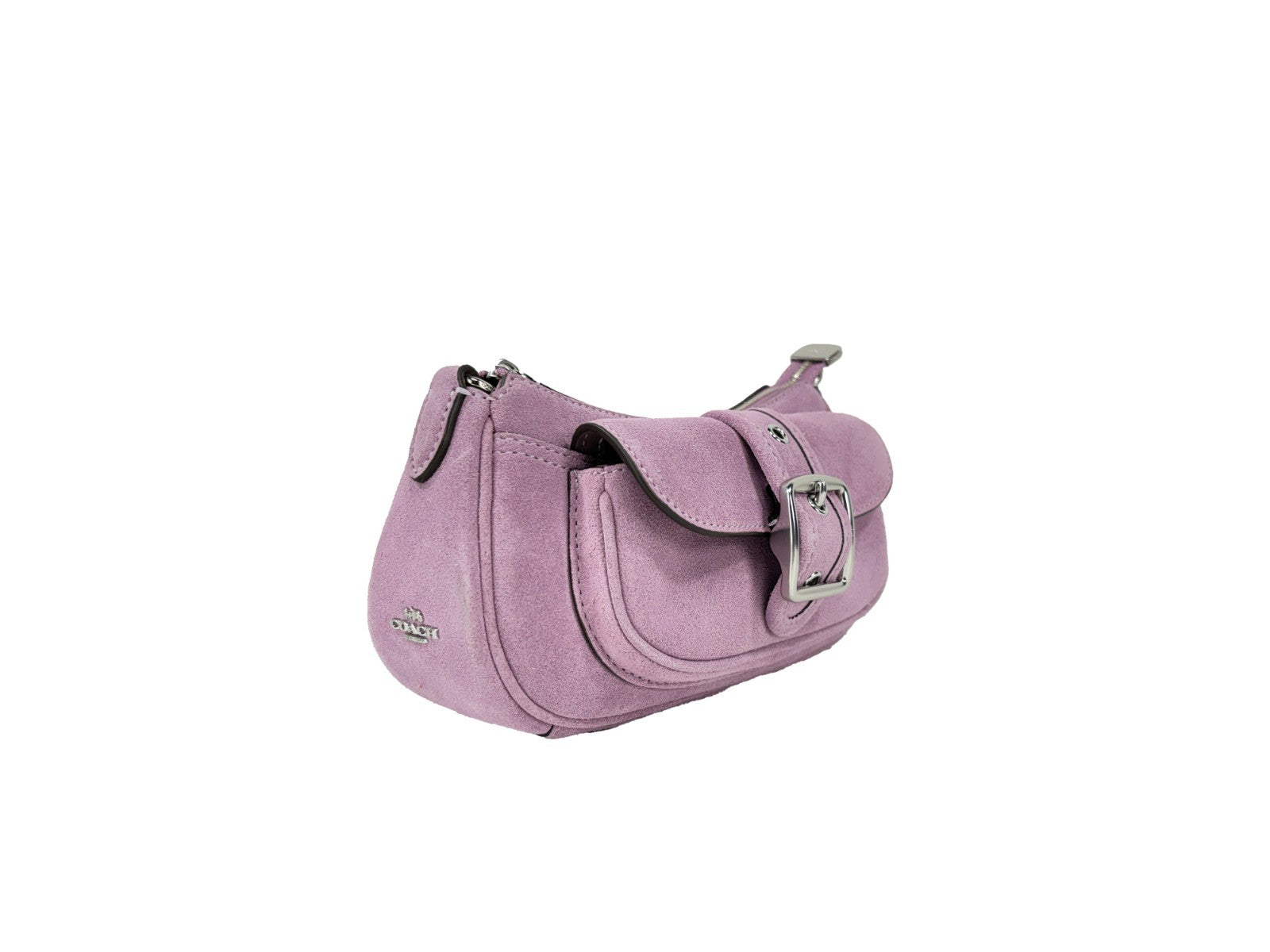 COACH Violet Suede Mini Ashton Shoulder Bag