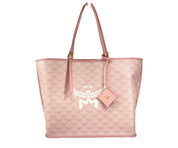 MCM Rosa Himmel Shopper Medium Tygväska