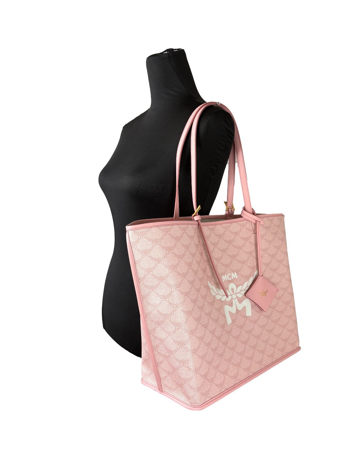 MCM Rosa Himmel Shopper Medium Tygväska