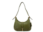 Coach Hamptons Olive Green Leather Hobo Shoulder Bag