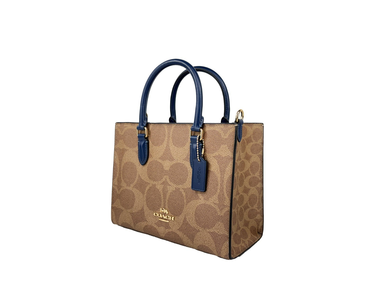 COACH Signature Canvas Small Crossbody Tote Bag