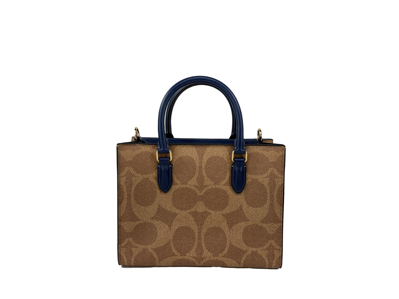 COACH Signature Canvas Small Crossbody Tote Bag