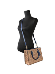 COACH Signature Canvas Small Crossbody Tote Bag