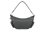 Michael Kors Merritt Convertible Crossbody Bag in Black PVC and Leather