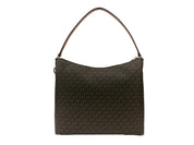 Michael Kors Merritt Brown PVC and Leather Shoulder Bag