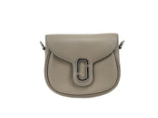 Marc Jacobs Cement Leather Saddle Crossbody Bag