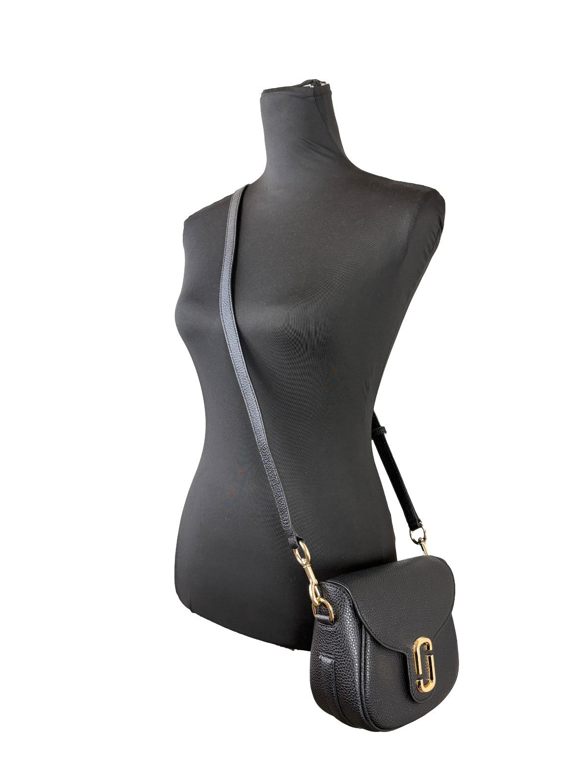 Marc Jacobs Black Leather Saddle Crossbody Bag