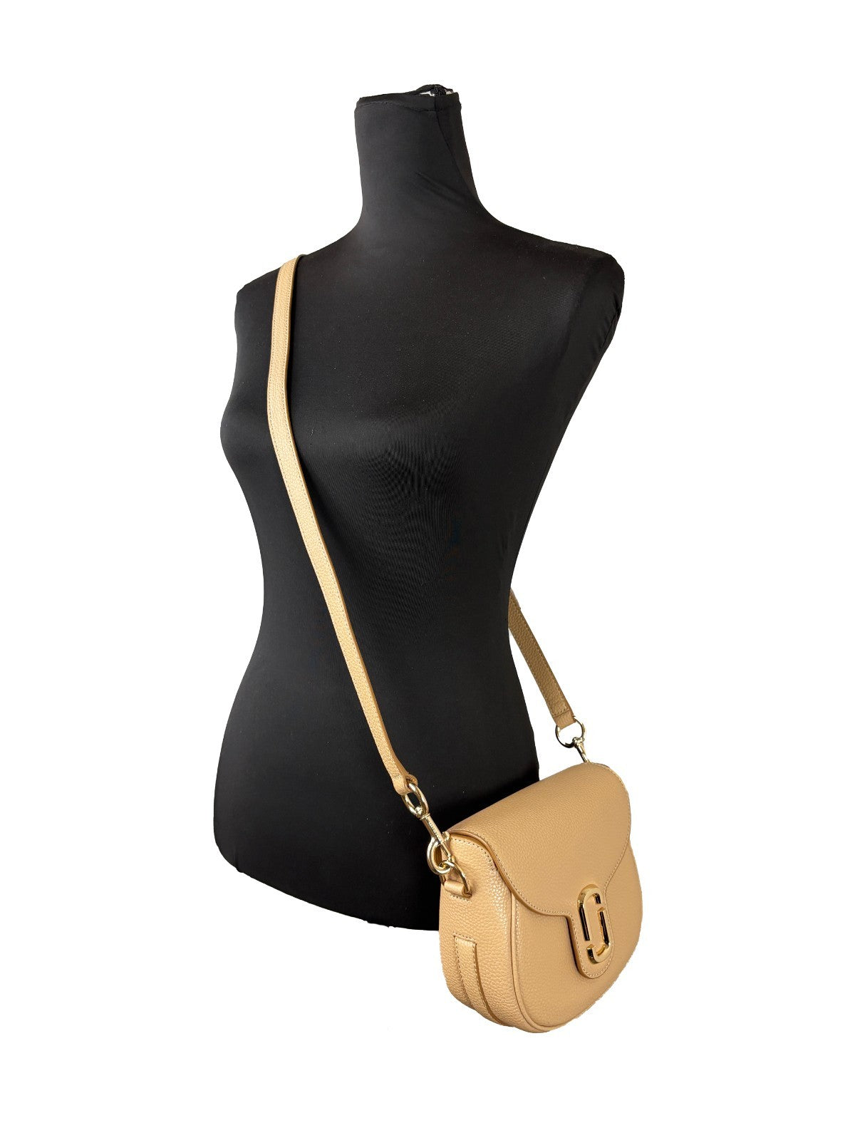 Marc Jacobs Camel Leather Saddle Crossbody Bag