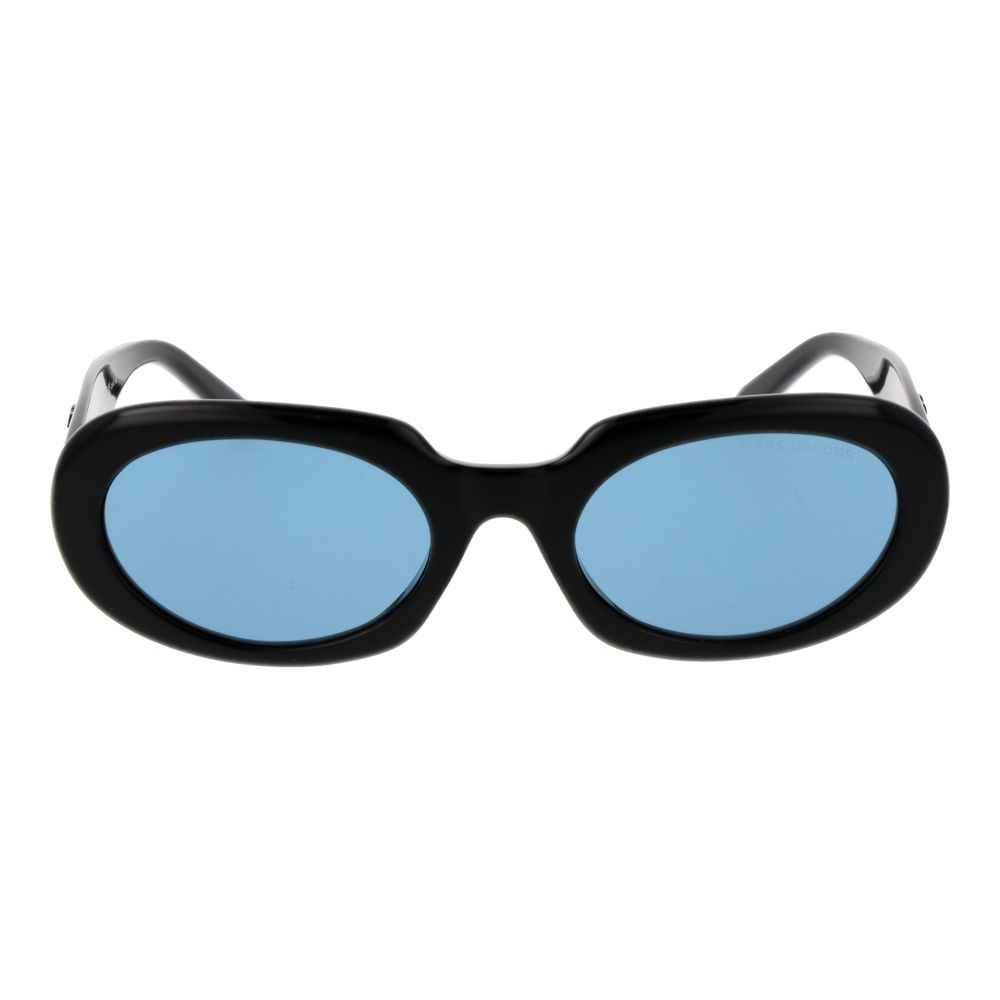 Marc Jacobs Black Plastic Oval Sunglasses