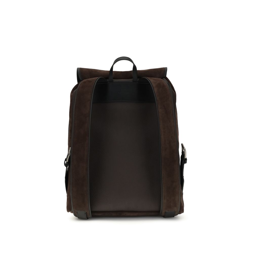 Valentino Garavani Brown Suede Antibes Backpack
