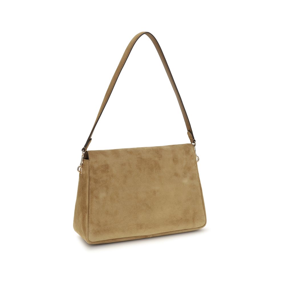 Tory Burch Beige Calf Leather Shoulder Bag