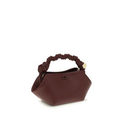 Ganni Bordeaux Recycled Leather Shoulder Bag