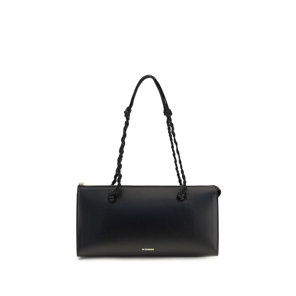 Jil Sander Black Calf Leather Tangle Shoulder Bag