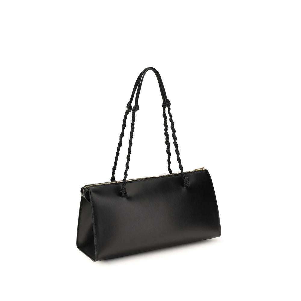 Jil Sander Black Calf Leather Tangle Shoulder Bag