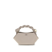 Ganni White Recycled Leather Shoulder Bag