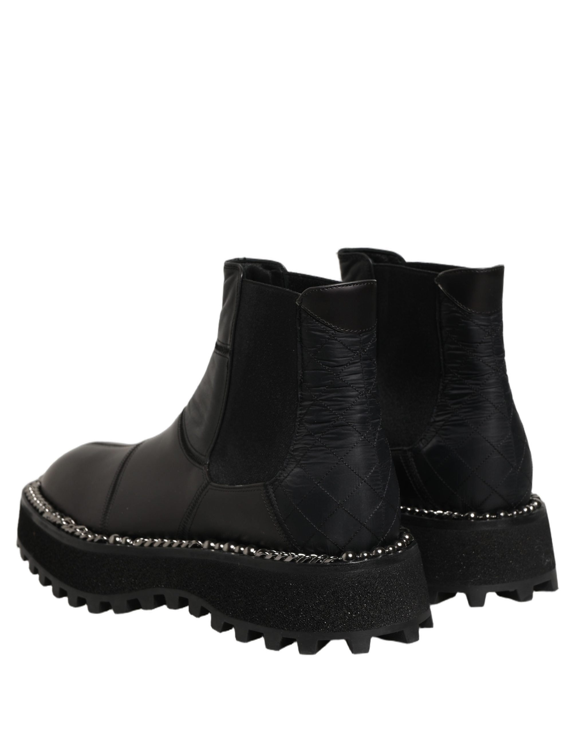 Dolce & Gabbana Black Leather Chelsea Boots