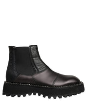 Dolce & Gabbana Black Leather Chelsea Boots