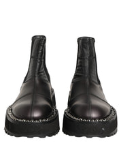Dolce & Gabbana Black Leather Chelsea Boots