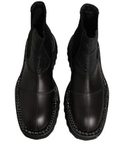 Dolce & Gabbana Black Leather Chelsea Boots