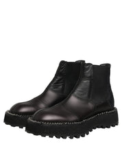 Dolce & Gabbana Black Leather Chelsea Boots