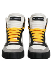 Dolce & Gabbana Multicolor Calf Leather High Top Sneakers