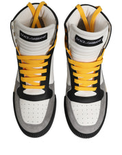 Dolce & Gabbana Multicolor Calf Leather High Top Sneakers