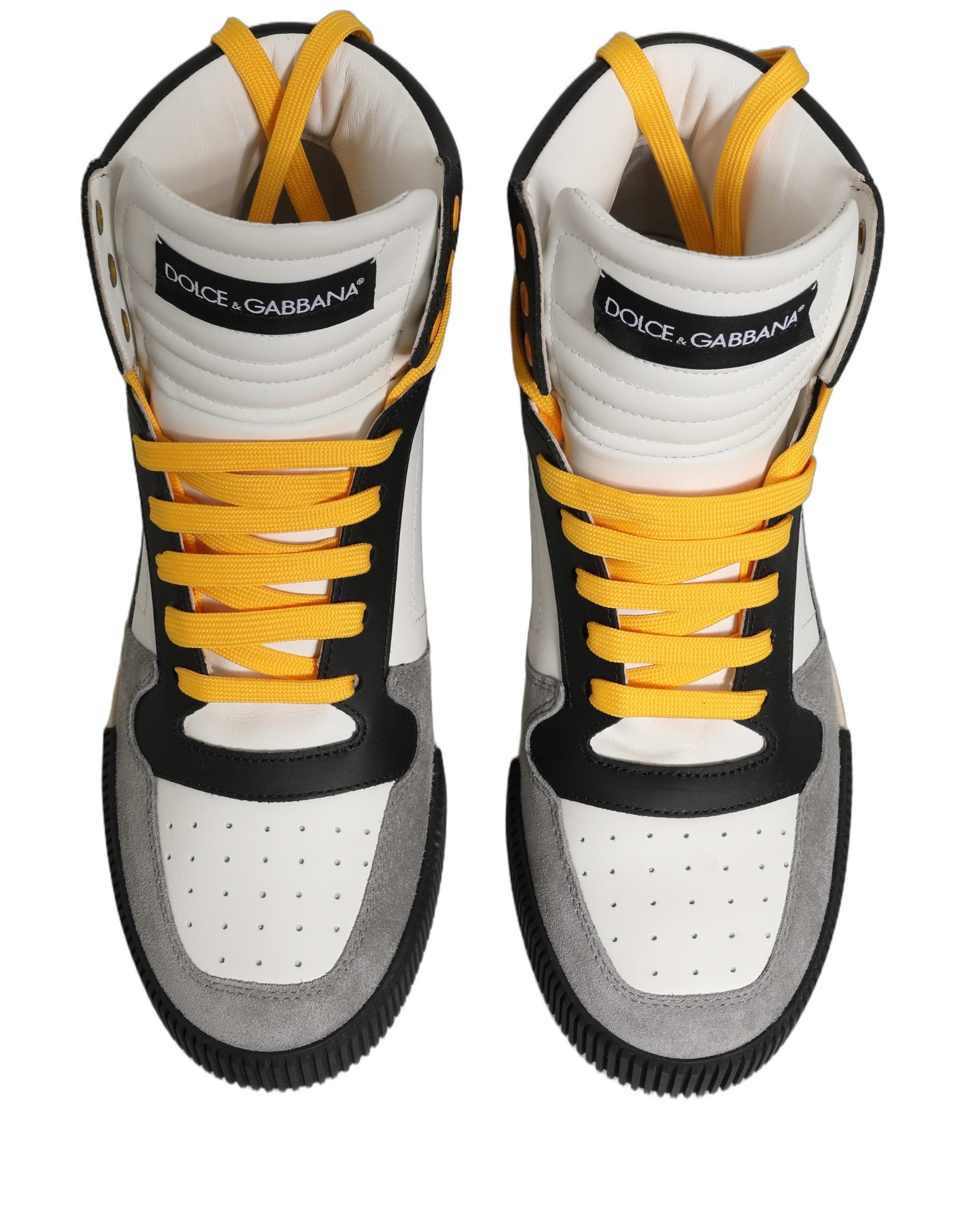 Dolce & Gabbana Multicolor Calf Leather High Top Sneakers