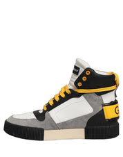 Dolce & Gabbana Multicolor Calf Leather High Top Sneakers