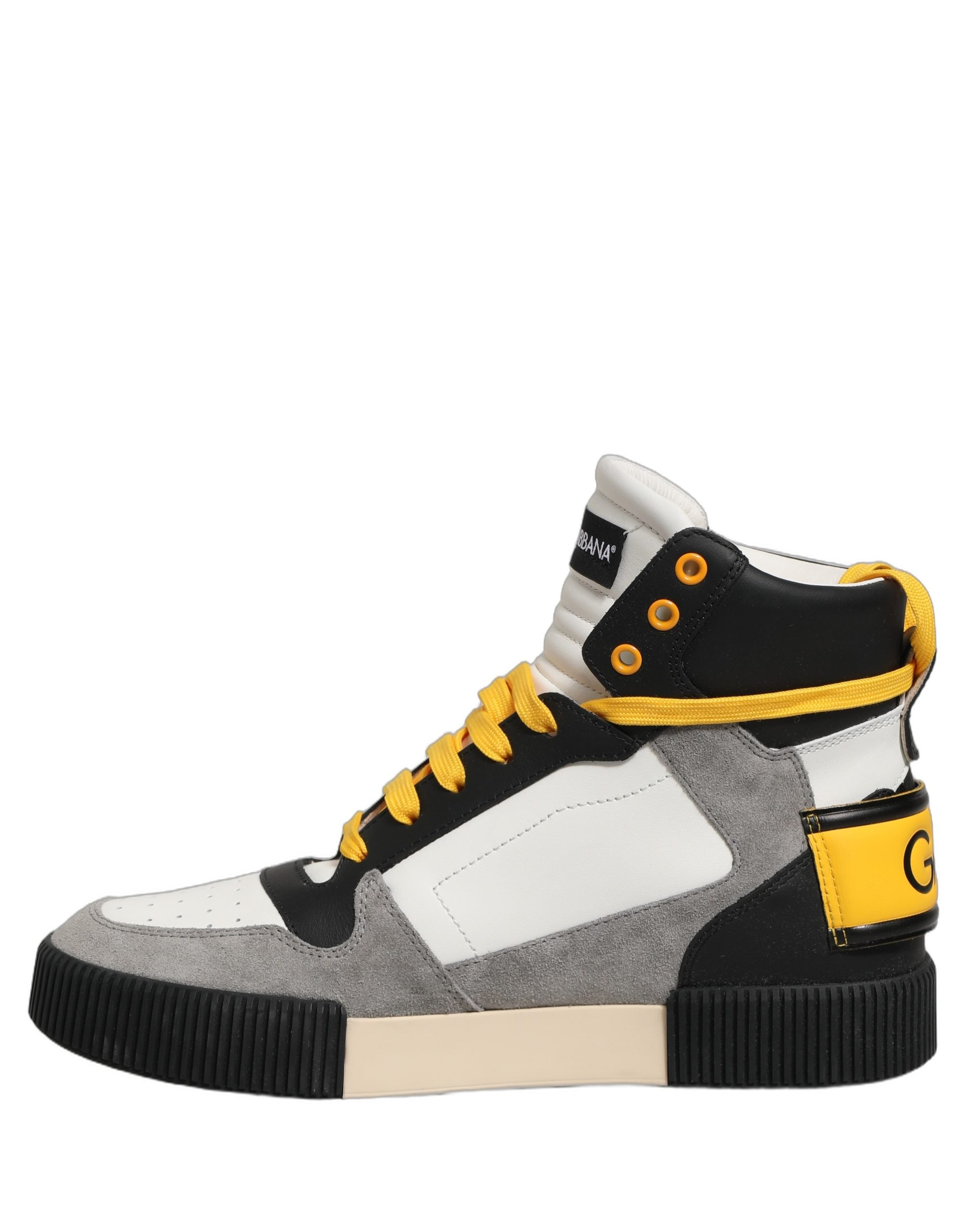 Dolce & Gabbana Multicolor Calf Leather High Top Sneakers