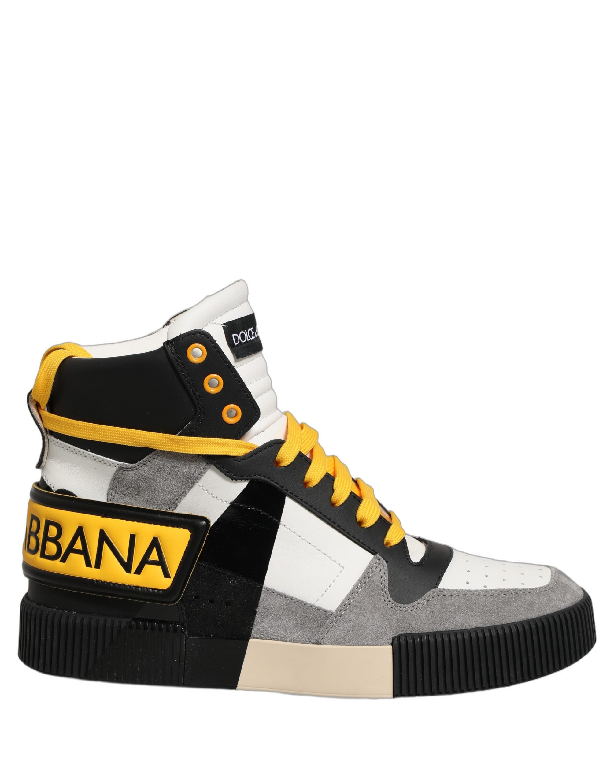 Dolce & Gabbana Multicolor Calf Leather High Top Sneakers