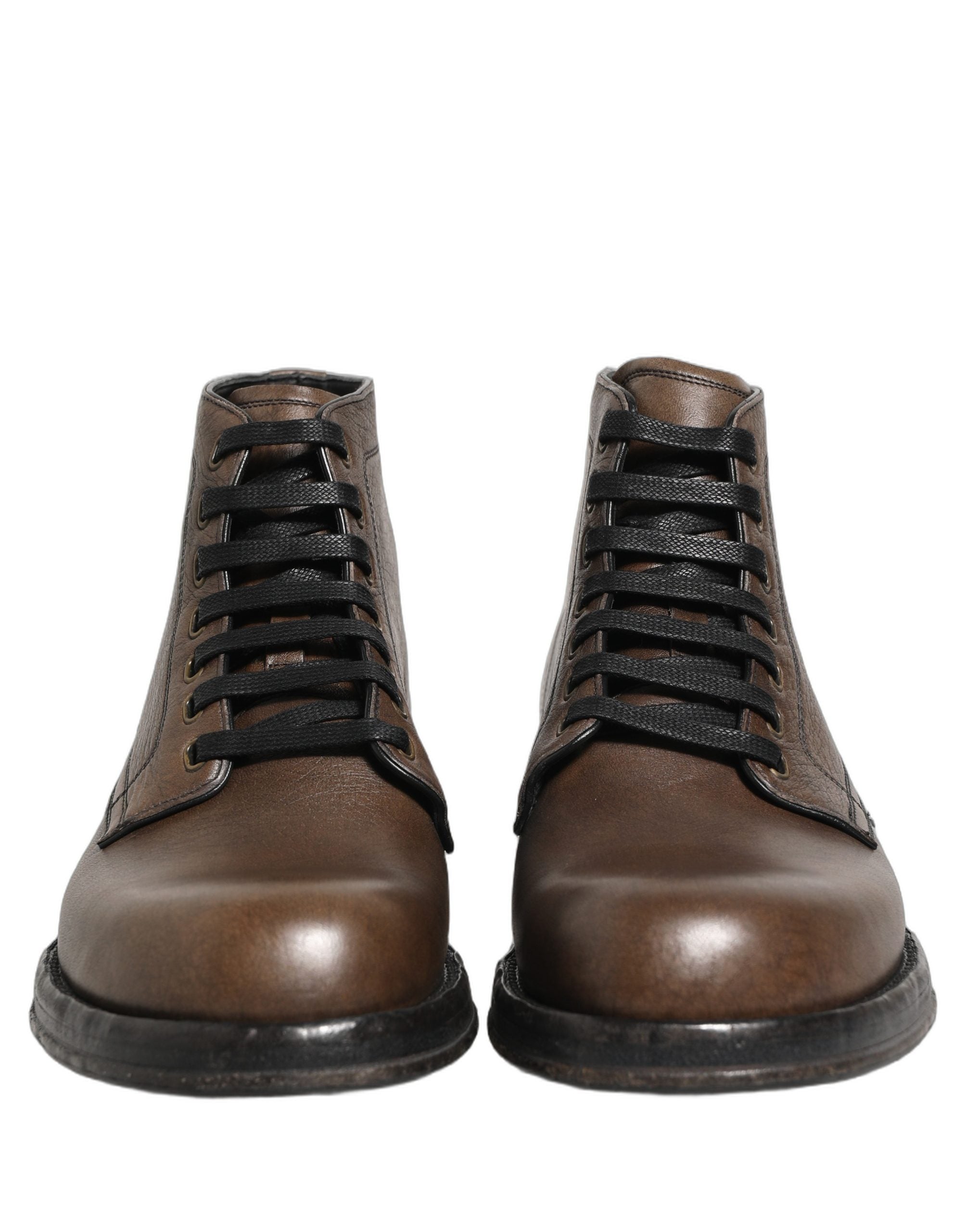 Dolce & Gabbana Brown Horse Leather Ankle Boots