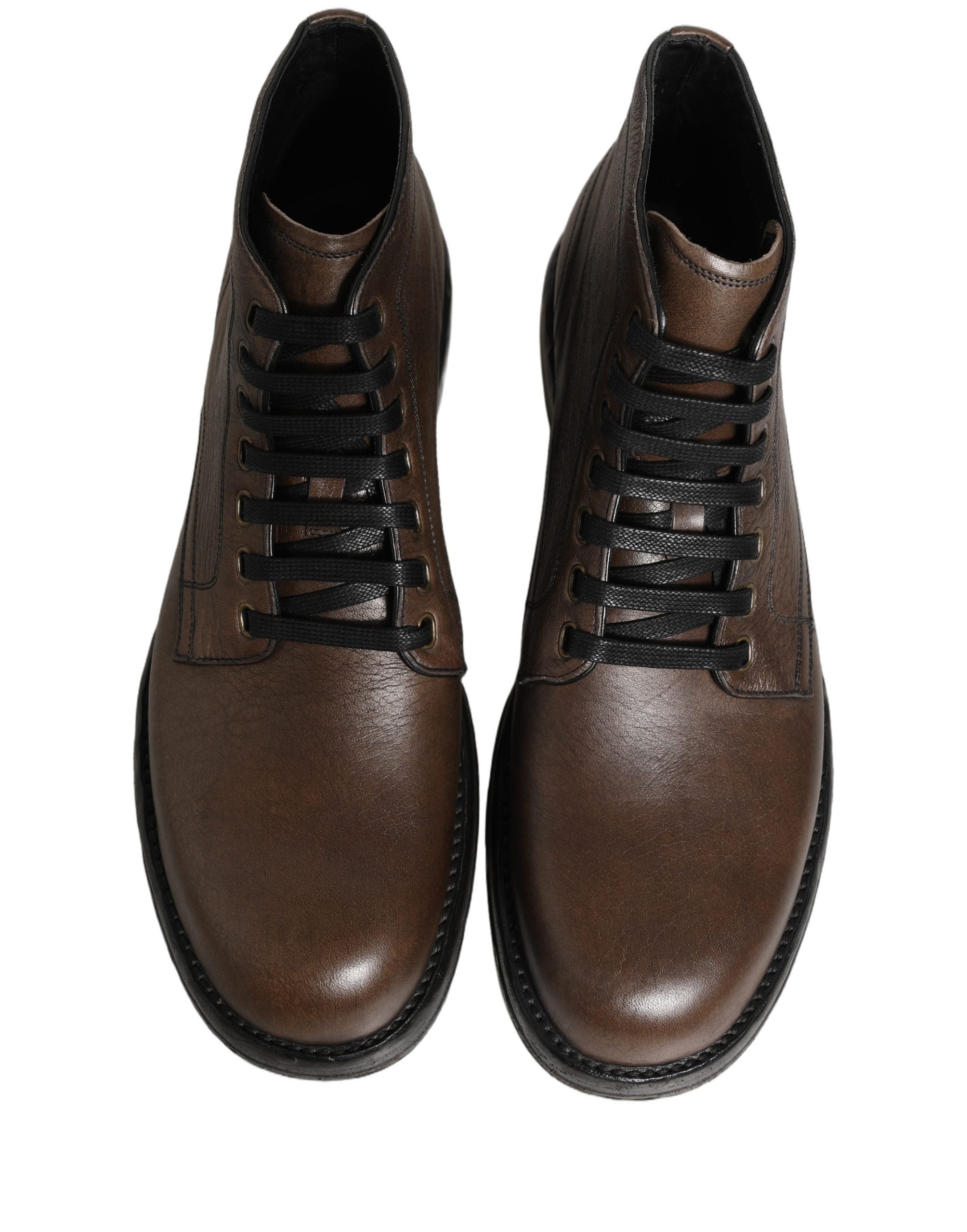 Dolce & Gabbana Brown Horse Leather Ankle Boots