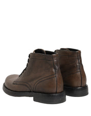 Dolce & Gabbana Brown Horse Leather Ankle Boots