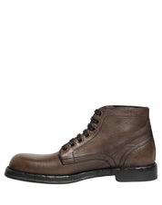 Dolce & Gabbana Brown Horse Leather Ankle Boots