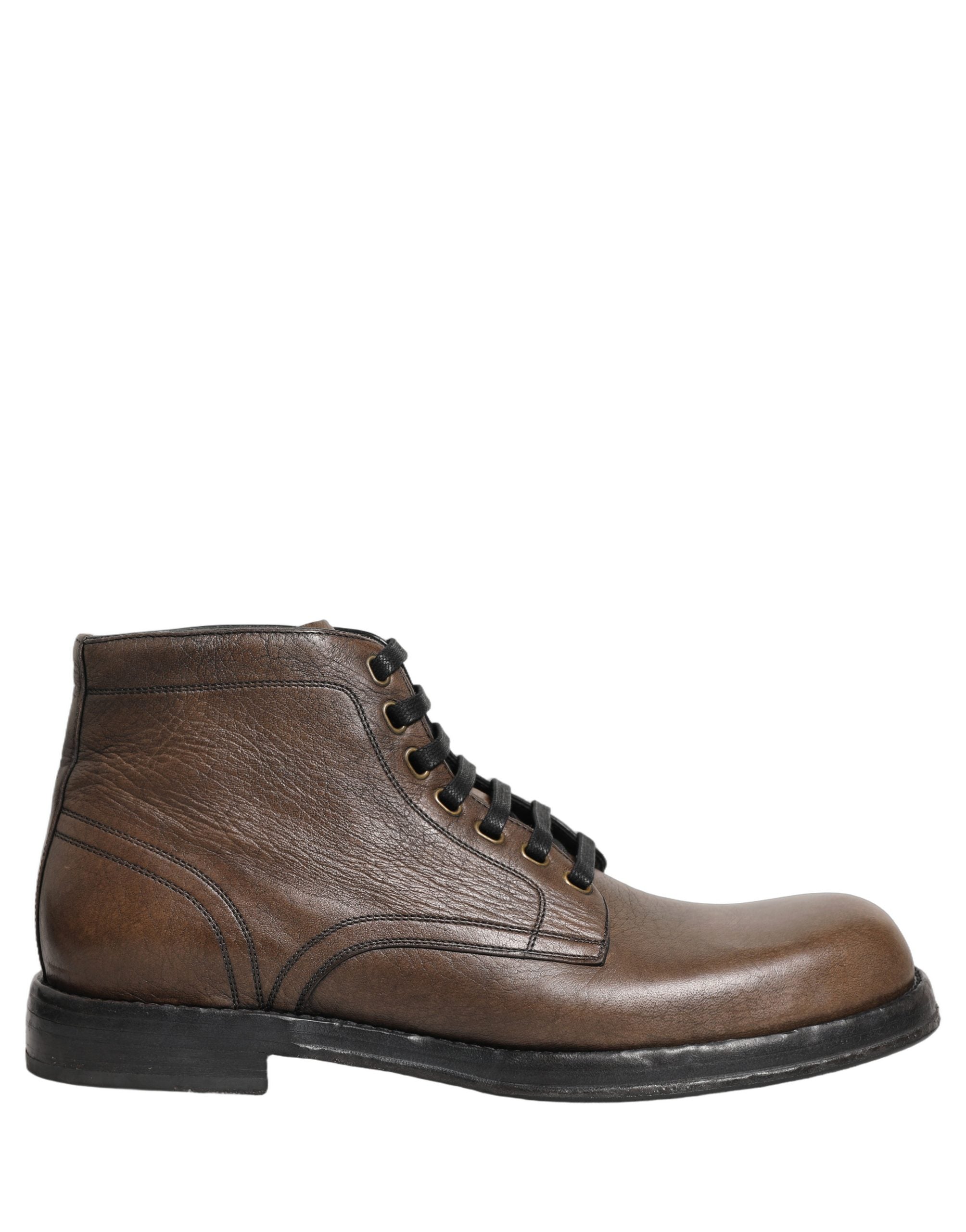 Dolce & Gabbana Brown Horse Leather Ankle Boots