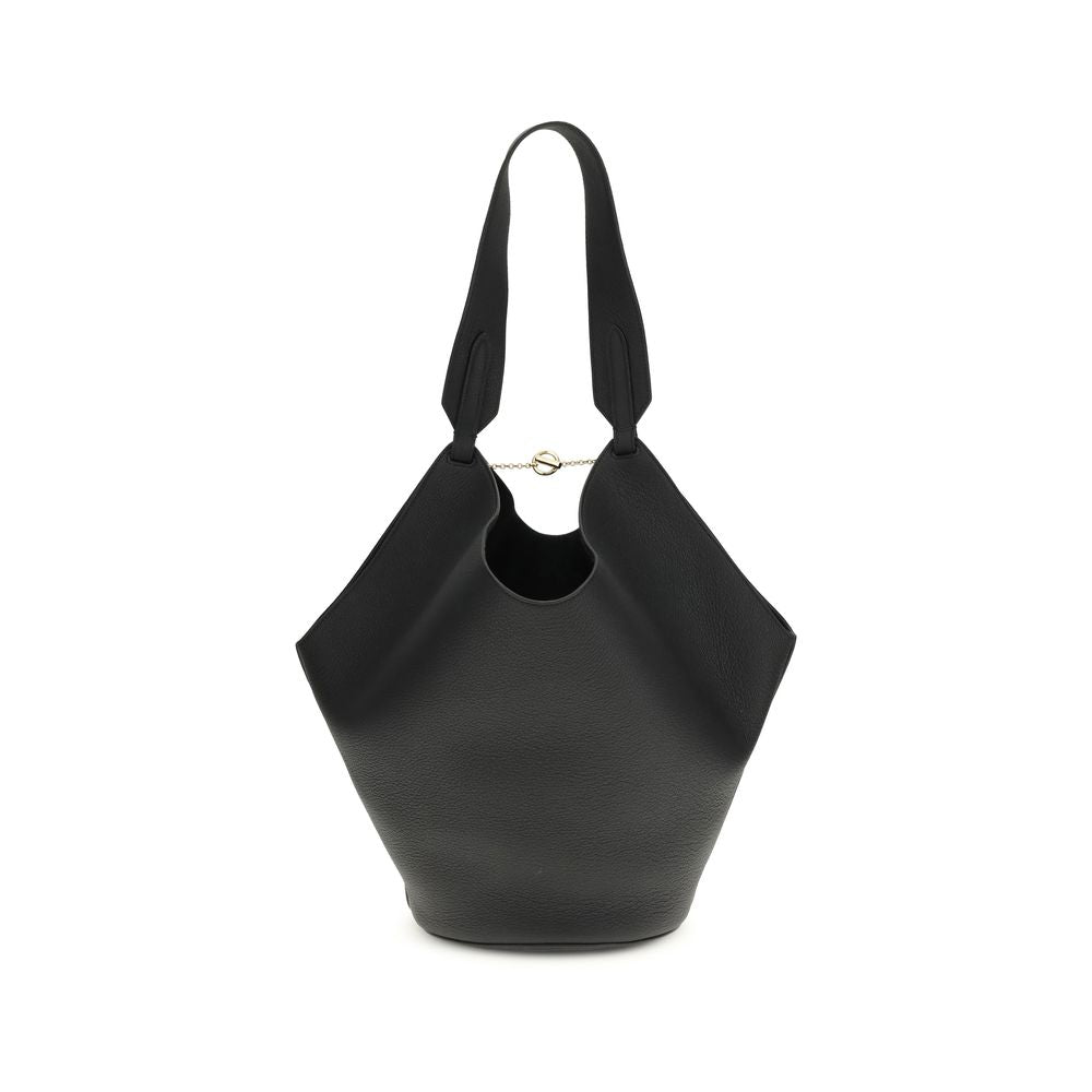 Khaite Black Calf Leather Shoulder Bag